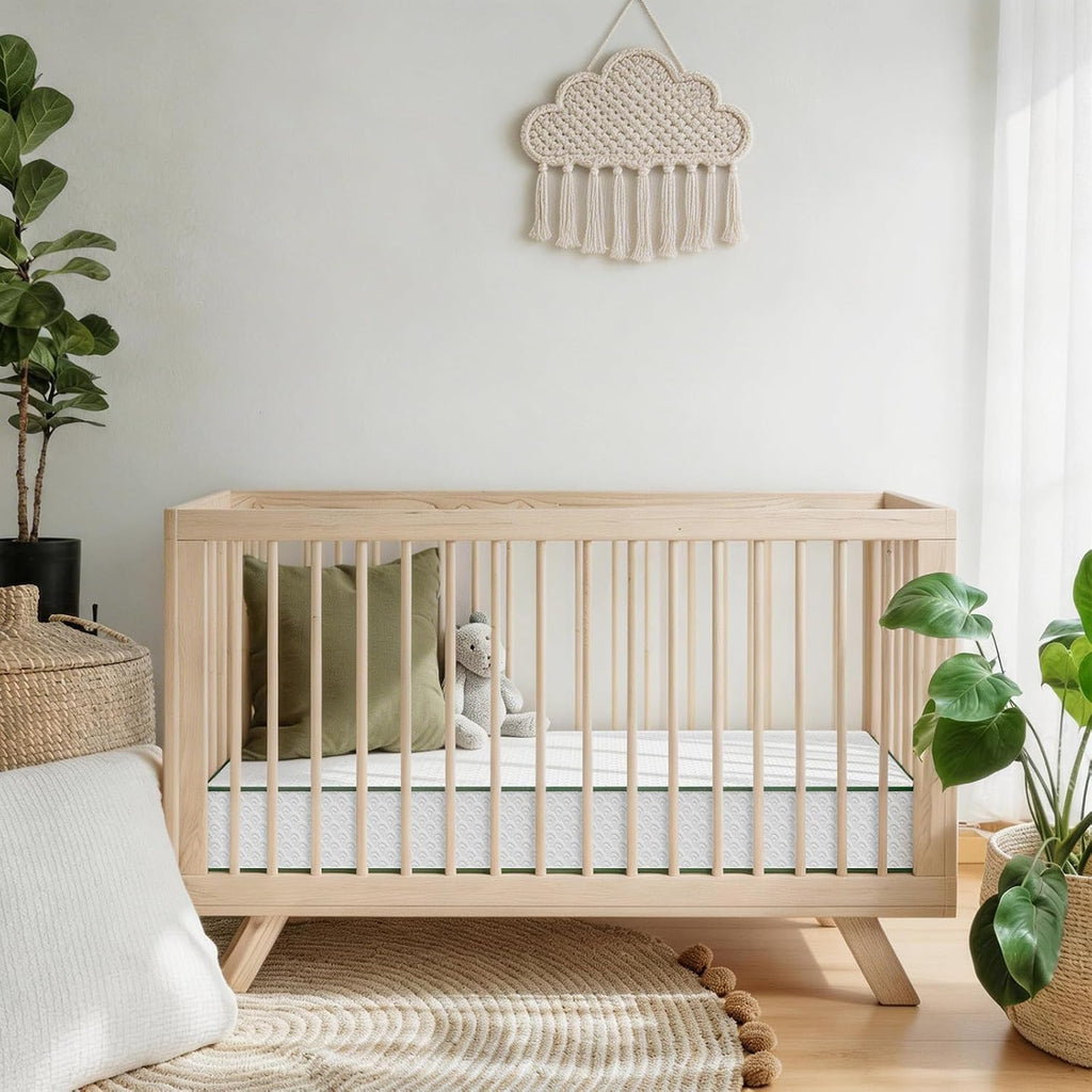 Crib Mattress 2-in-1 Dual Firmness Crib Mattress for Infant Toddler | Cooling Breathable Cover, Gel-Infused Memory