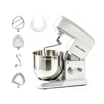 7.4QT Stand Mixer, Ice Cooling Bowl, 11-Speed Dial, White
