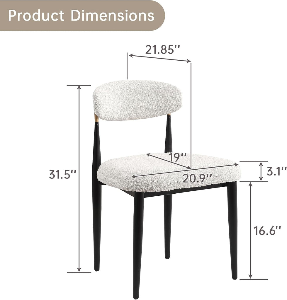 Morden Fort Upholstered Dining Chairs Set of 2