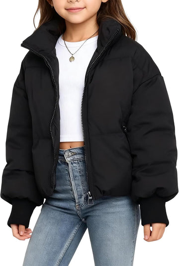 Girls Winter Puffer Jacket Kids Warm Quilted Winter Coat