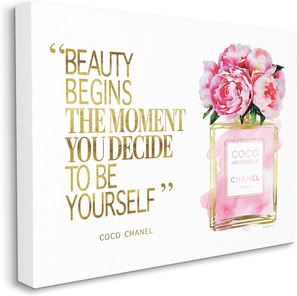 Fashion Perfume Watercolor Word, 24 x 30 Inch Canvas Wall Art | · By Amanda Greenwood · Ready to hang · Fashion