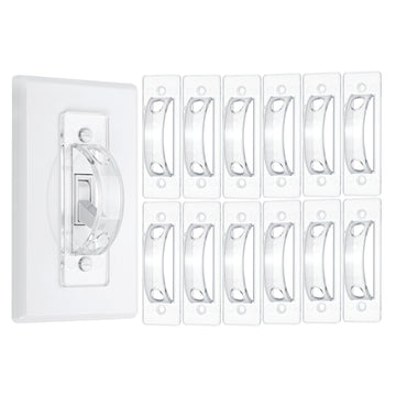 Light Switch Guard Cover, 12 Pack, Clear, Toggle Switch Cover, Child Proof