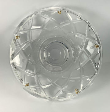 1 Piece - 5 Side Holes, 4-Inch Asfour Chandelier Crystal 30% Lead Crystal Bobeche Lamp Chandelier Parts Cups Clear
