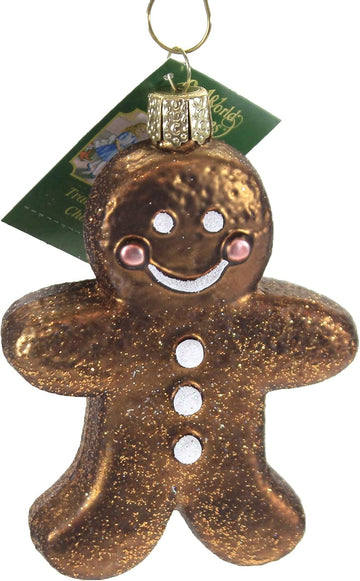 Gingerman Glass Blown Ornament, Handcrafted Holiday Decoration, Gingerbread Collection