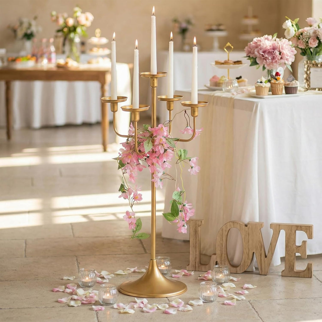 Candelabratick Holders for Taper Pillars - 27 inch Metal Candle Holder