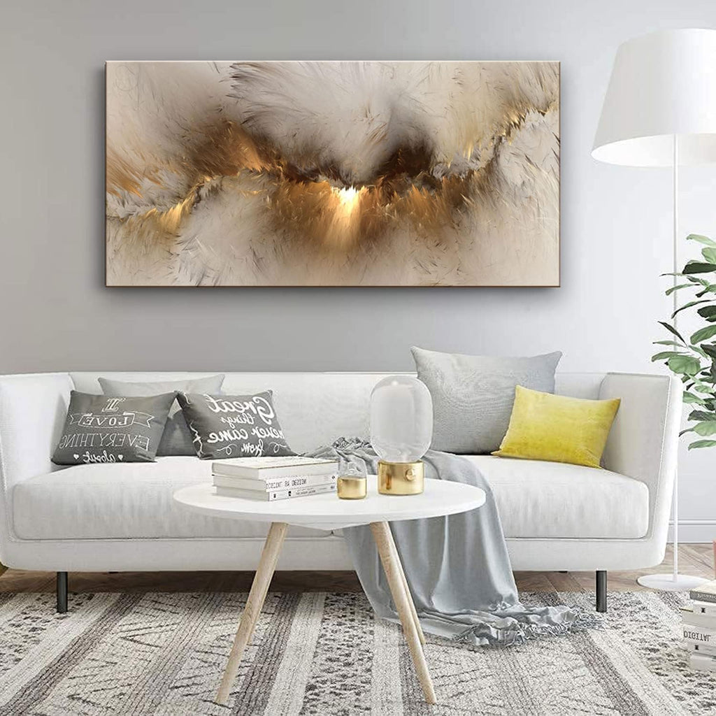 Large Framed Abstract Gold Marble Texture Canvas Wall Art Tindal Effect Decor Picture Black Gold Cloud Prints