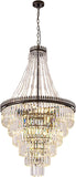 French Empire Crystal Chandelier, Large Vintage Chandelier for High Ceiling, 6-Tier Antique Bronze Lighting, Farmhouse Ceiling Light Fixture for Foyer, Entryway, Living Room, 28" Wx48''H A108-B0DL5PCNJS