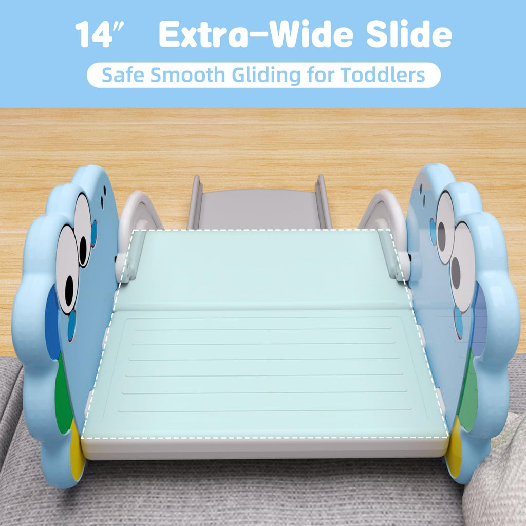 Couch Slide for Toddlers, Adjustable Indoor Sofa Slide, Blue