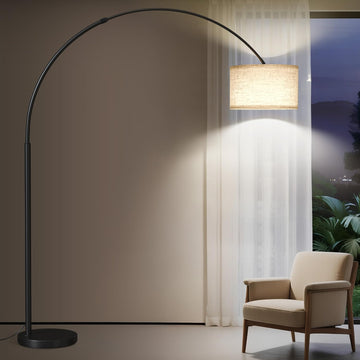 82" Tall Arc Floor Lamps, Large Floor lamp with Length Adjustable, Modern Curved Floor lamp, Corner 