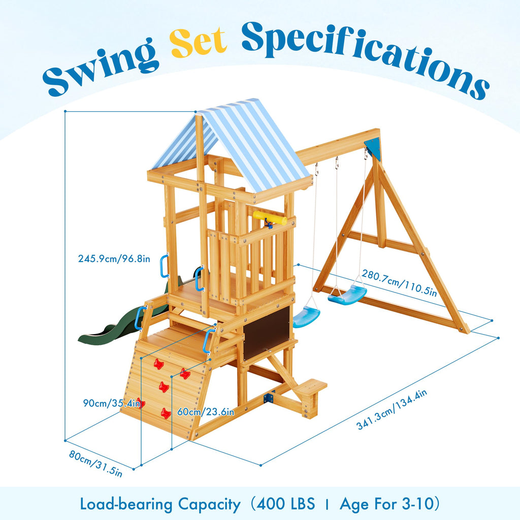 Swing Sets for Backyard, Wooden Swing Set