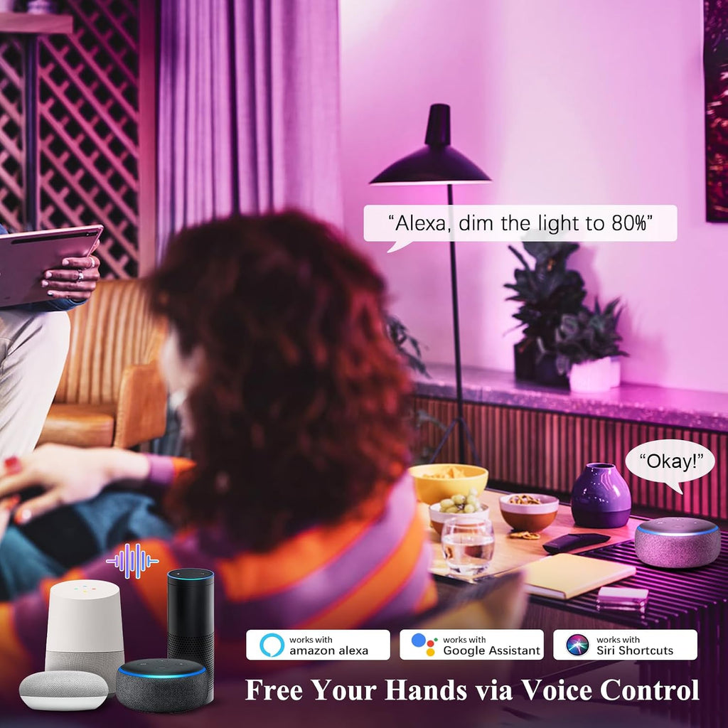 Smart Edison Bulb ST19, Color Changing WiFi Smart Light Bulb, 2700K-6500K Tunable via App, ST58 Edison Bulb