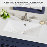 30" Modern Bathroom Vanity with Sink, Freestanding Bathroom Vanities Cabinet with Ceramic Basin Combo