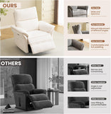 Oversized Power Recliner Chair Swivel Glider with Massage and Heat