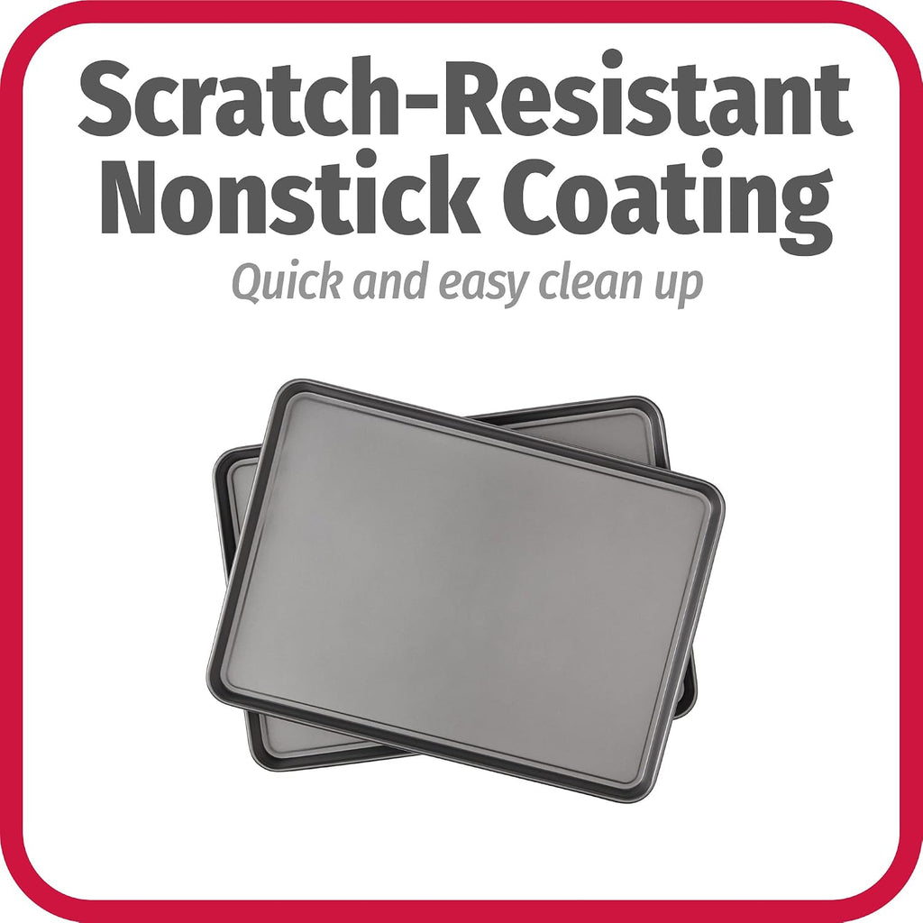 Everday Nonstick Carbon Steel 15" x 21" Sheet Set, 2 Pack - Extra-Large Carbon Steel Cooking Pans, Bakeware Set