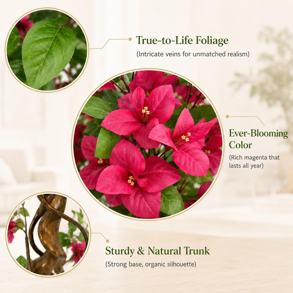 5FT Artificial Bougainvillea Tree for Outdoors or Indoors