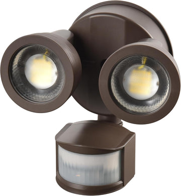 Outdoor LED Two-Head Security Flood Light, Motion Sensor, Adjustable Beam Angle Light Coverages, Adjustable