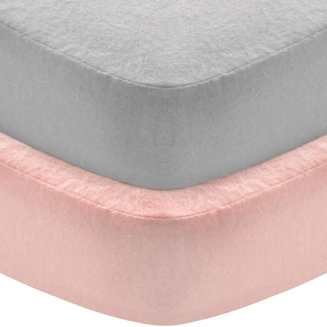 Flannel Crib Sheet 2 Pack, 100% Cotton Flannel, Heavenly Soft Fitted Sheet for Standard Crib (28" X 52") and Toddler