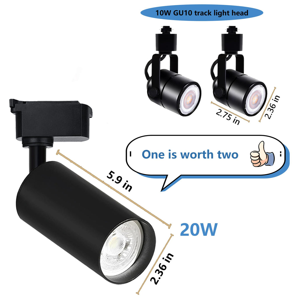 Plug‐in Track Lighting Kit with H‐Type 6000K Cool White 24 Heads