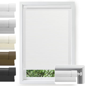 No Drill Cordless Cellular Shades, 30s Easy Install Honeycomb Window Shades, Light Filtering Thermal Insulated Blinds