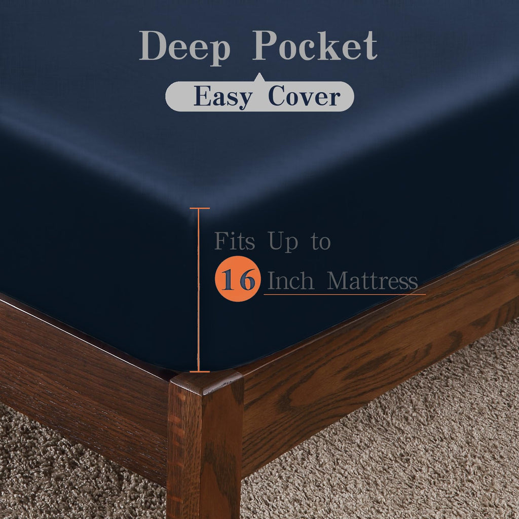 Bamboo Viscose Fitted Sheet Full Size Only, 400 Thread Count
