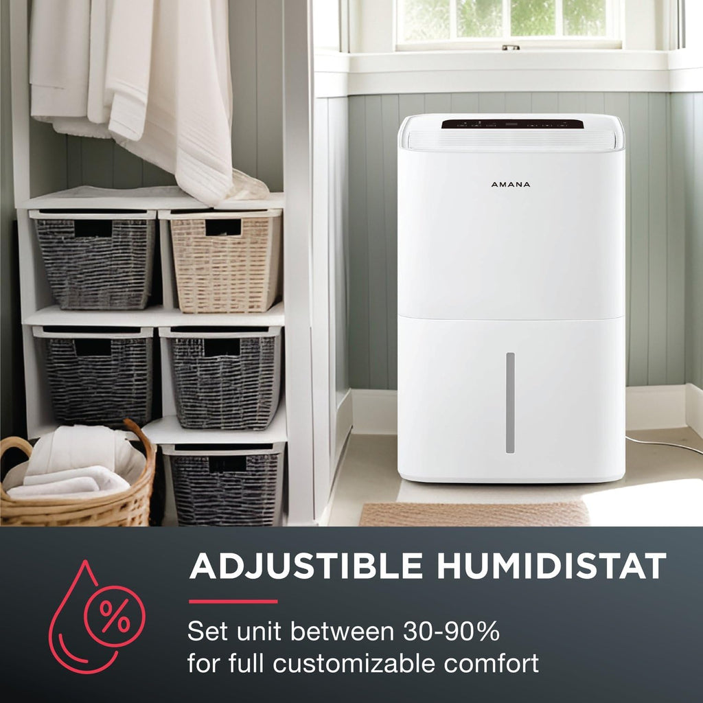 50-Pint Portable Dehumidifier with Pump for Basement, Garage, Living Room, Attic, 115V, with Auto-Shutoff and Timer