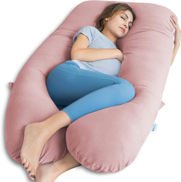 Pregnancy Pillow, U Shaped Full Body Pillows for Sleeping Support, 55 Inch Maternity Pillow for Pregnant Women with