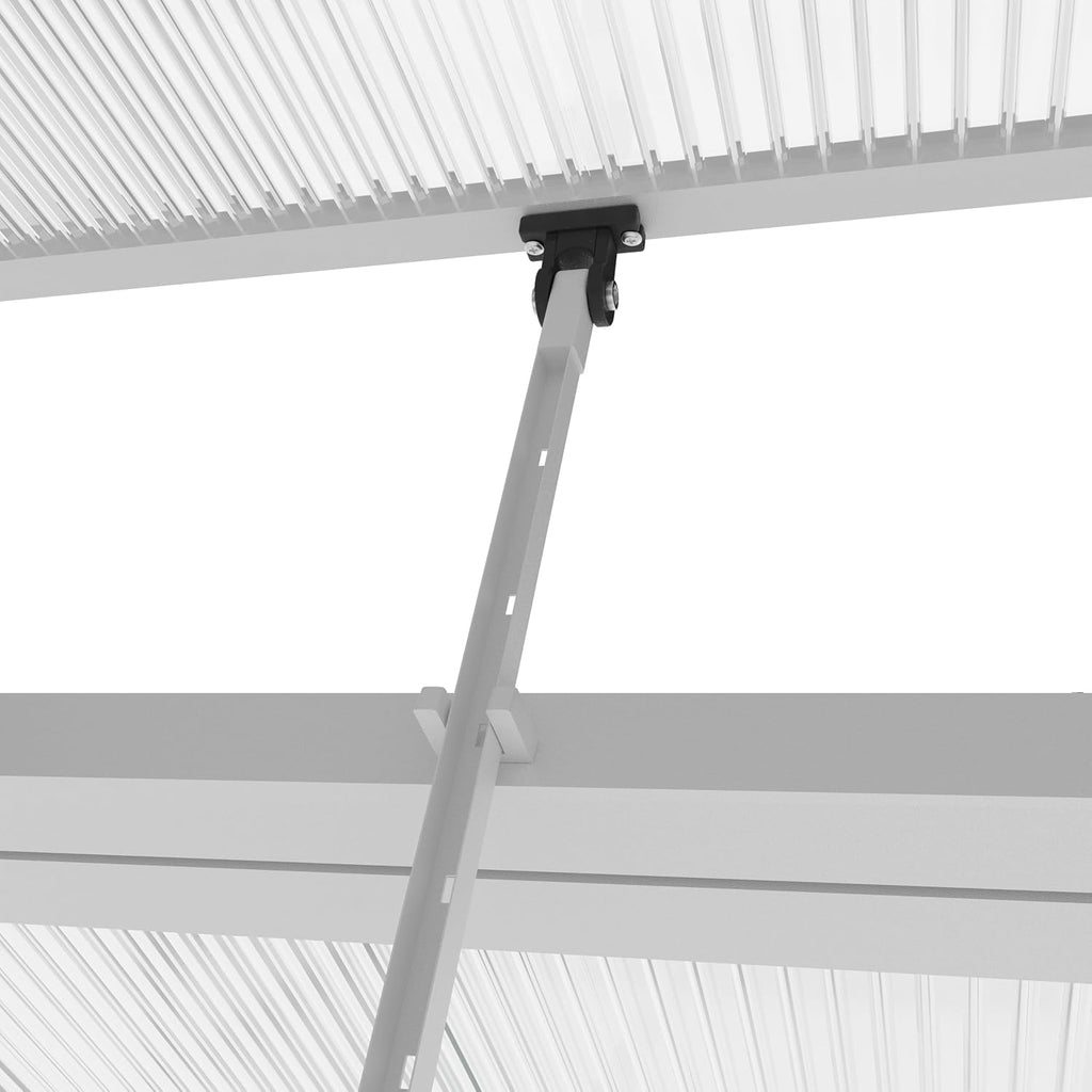 6x9 ft Polycarbonate Outdoor Greenhouse Kit - Heavy Duty Aluminum Plant Shelter with Roof Vent, Lockable Door &
