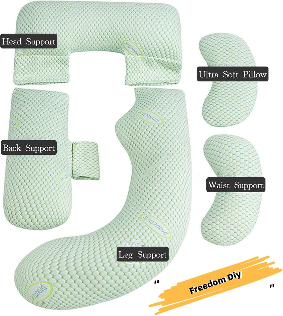 Pregnancy Pillows for Sleeping, U Shaped Full Body Pillow for Pregnancy Women,Removable Maternity and Nursing Pillow