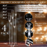 4 Set 5 Arms Acrylic Candelabra Centerpieces 46.4'' Tall Clear Candle Holders Wedding Table Centerpiece Floor Candle