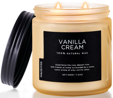Vanilla Scented Candles, 11.6oz Natural Soy Wax