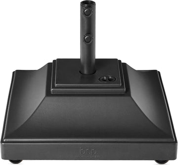 Fillable Mobile Umbrella Base, Heavy Duty Base, Square Tiered Market Stand w/ 4 Wheels, 2 Locks, 2 Knobs