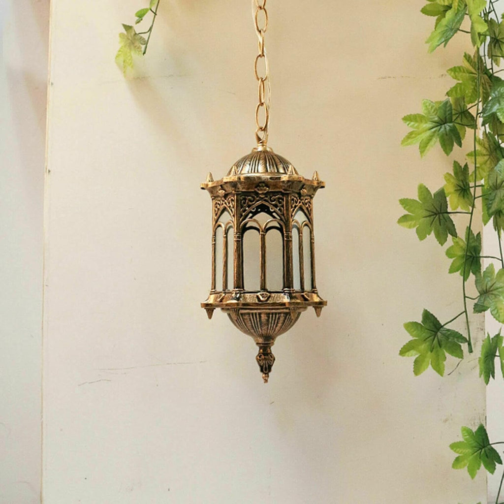Gazebo Lights Outdoor Hanging Lantern, Rustic Pendant Light Fixture, Outside Waterproof Chandelier