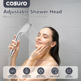 High Pressure Shower Head with Powerful Shower Spray & 59'' Stainless Steel Hose, 5 Spray Modes