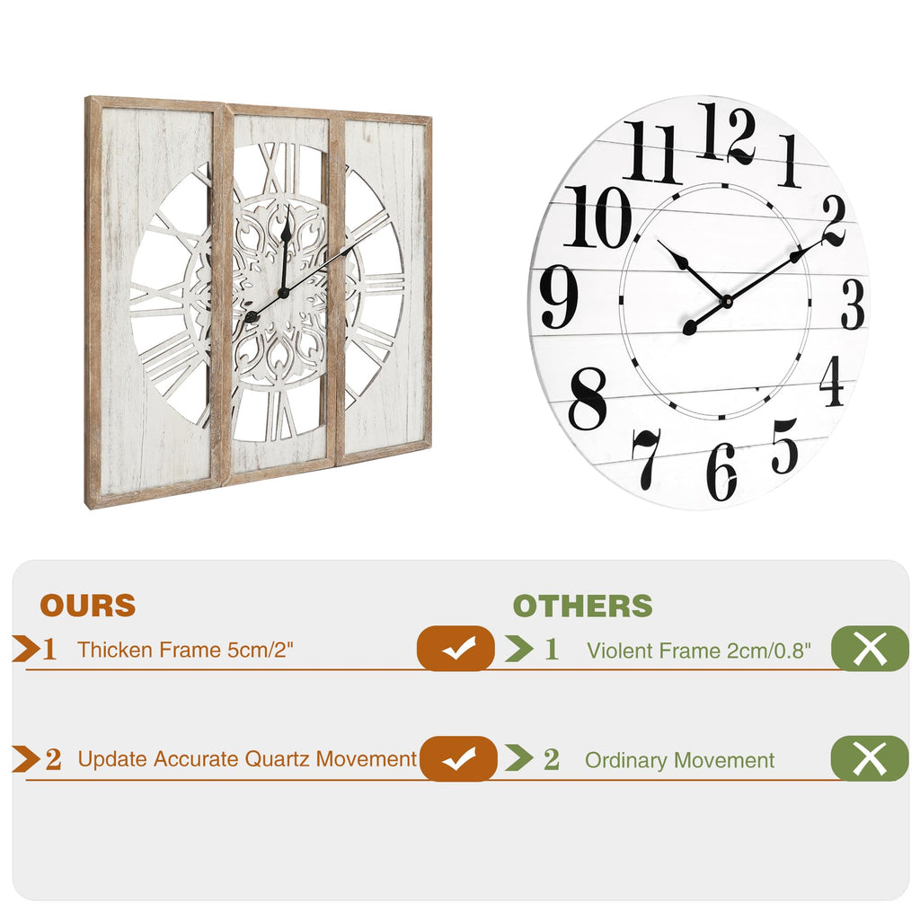 Unique 30" Wall Clock Decor