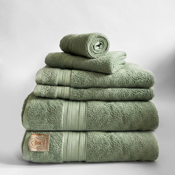 Egyptian Giza Cotton Towel Set, Pistachio, Double Set | 100% Egyptian Giza Cotton, 600 GSM Double Twisted Yarns