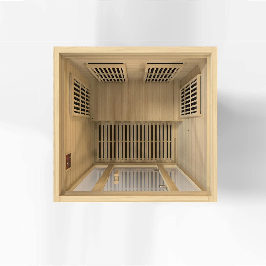 Seattle Carbon Far Infrared Sauna for 2 Persons, Hemlock Wood