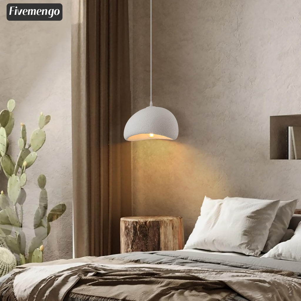 11.8in Wabi Sabi Pendant Light, Kitchen Island Lighting Fixture Ceiling Mount Japanese Lamp Japandi Chandelier for