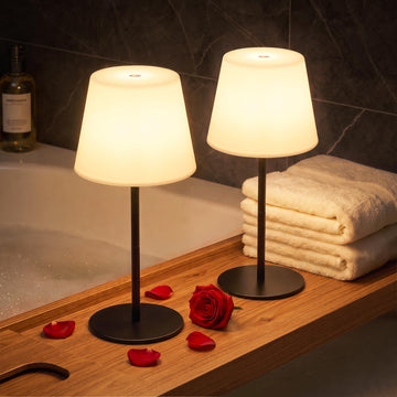 Shower Lamp Rechargeable Waterproof Lamp, Cordless Table Lamp