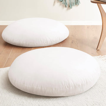 32" Floor Cushions, Large Meditation Pillow Insert for Adults, 2 Pack