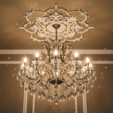 43.3'' Large PU Ceiling Medallion Combination Decorative 2.36'' ID French Style Chandelier Base Ceiling Medallion for