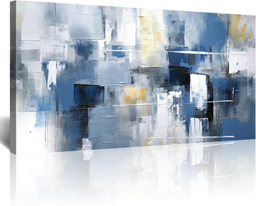 Framed Canvas Wall Art - Abstract Ink Paintings - Large Size Wall Decor - Minimalist Abstract Pictures - Home Decor