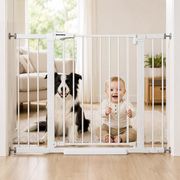 29.7-46" Baby Gate for Stairs, Auto Close Dog Gate for Doorways