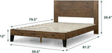 Tonja Wood Platform Bed Frame with Headboard, Mattress Foundation with Wood Slat Support, No Box Spring Needed