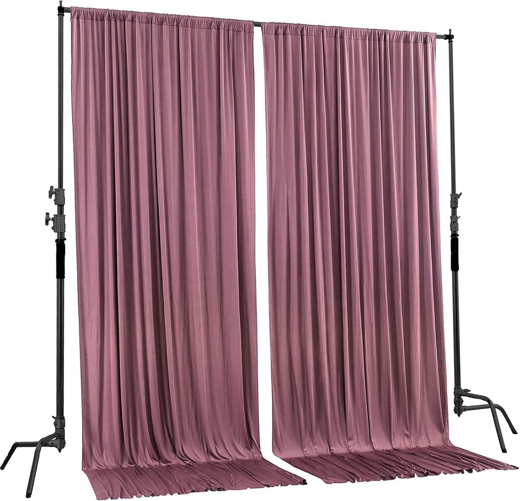 10 feet x 8 feet IFR Polyester Backdrop Drapes Curtains Panels with Rod Pockets - Wedding Ceremony Party Home Window