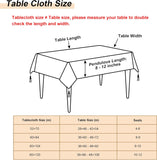 Luxury Rectangle Tablecloth 60 x 84 Inches, Elegant Damask Golden Floral Table Cover with Handmade T