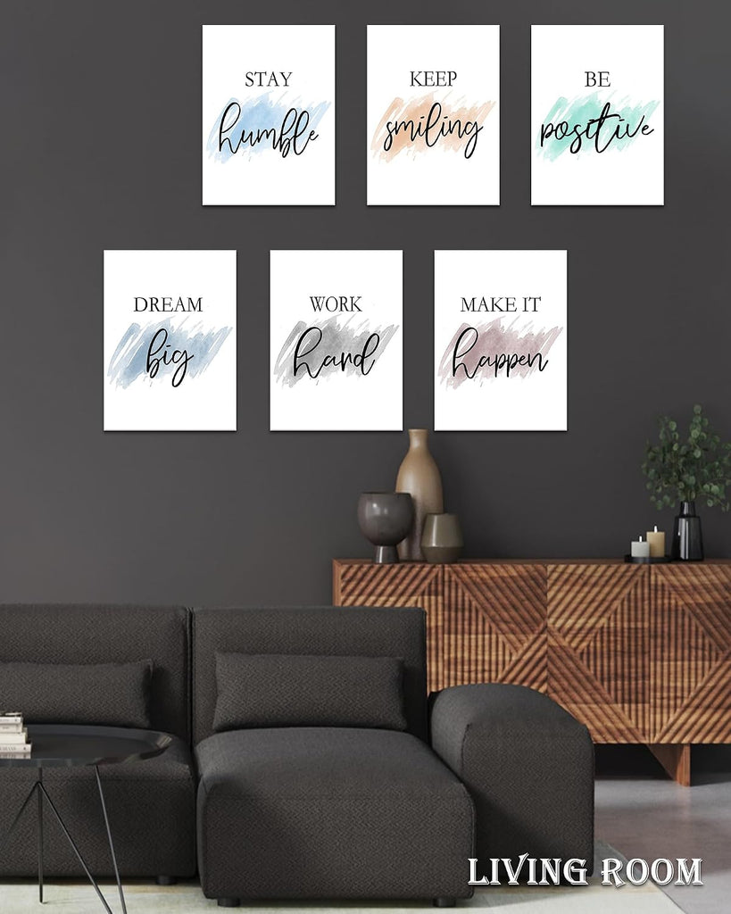Motivational Wall Decor Inspirational Office Wall Art Quotes 12" x16" Framed Wall Art Encouraging Canvas Posters