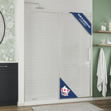 Semi-Frameless Sliding Shower Door - 56-60” x 75”, Tempered Glass Shower Door, Corrosion Resistant Hardware