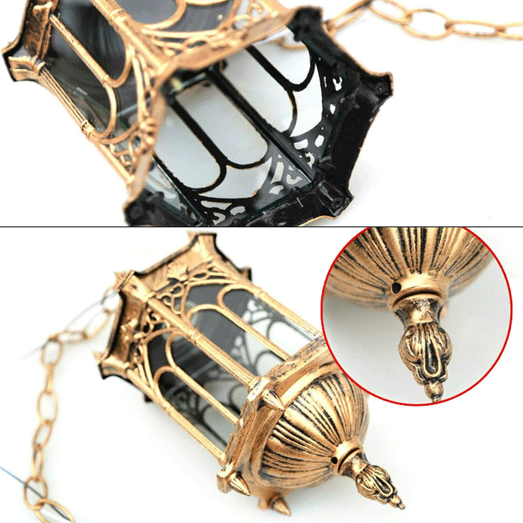 Gazebo Lights Outdoor Hanging Lantern, Rustic Pendant Light Fixture, Outside Waterproof Chandelier