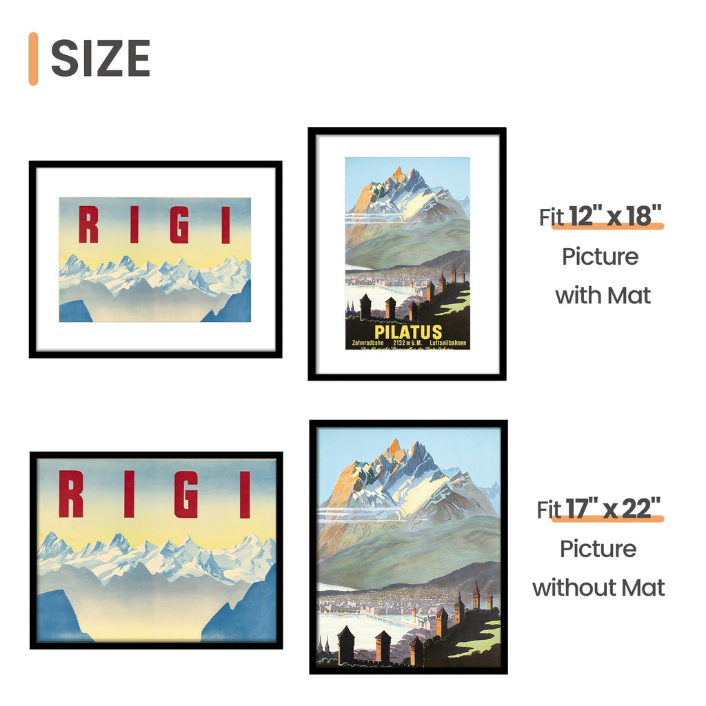 17x22 Picture Frame, Wall Decor Poster Frames, Black 1 Pack