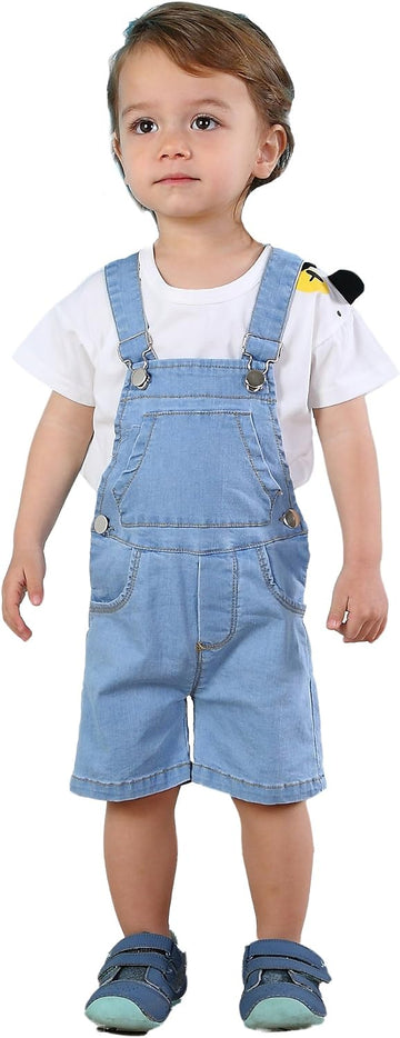 Toddler Denim Shorts Overalls Unisex Infant Baby Jean Shortalls